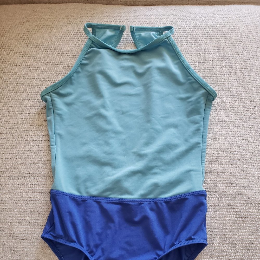 Two-toned Ocean Blue Leotard - Mariia - XS